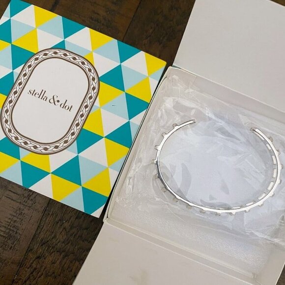 💜 Stella & Dot Cage Cuff Silver Brand New! - Picture 6 of 8
